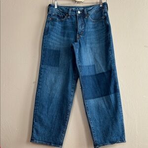 High Rise OG Patchwork Loose Wide Leg Secret Smooth Pockets Women Jeans Size 8P